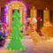 4FT Lighted Tinsel Xmas Tree with Plush Goldendoodle Dog